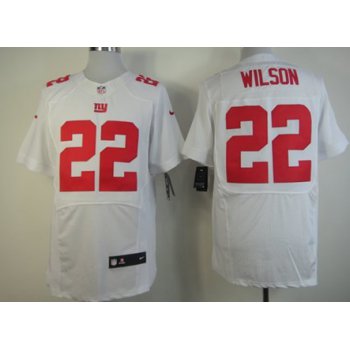 Nike New York Giants #22 David Wilson White Elite Jersey