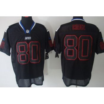 Nike New York Giants #80 Victor Cruz Lights Out Black Elite Jersey