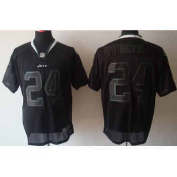 Nike New York Jets #24 Darrelle Revis Lights Out Black Elite Jersey