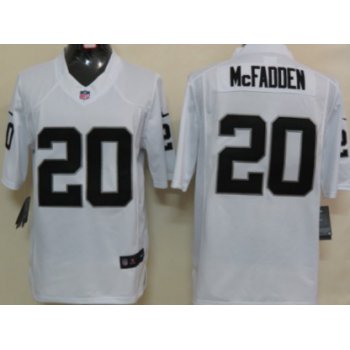 Nike Oakland Raiders #20 Darren McFadden White Limited Jersey