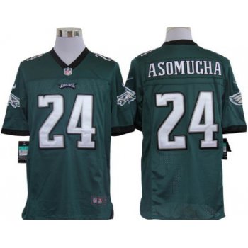 Nike Philadelphia Eagles #24 Nnamdi Asomugha Dark Green Limited Jersey