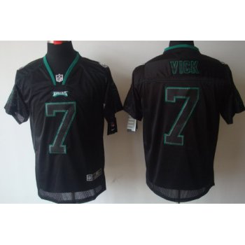 Nike Philadelphia Eagles #7 Michael Vick Lights Out Black Elite Jersey