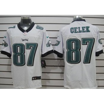 Nike Philadelphia Eagles #87 Brent Celek White Elite Jersey