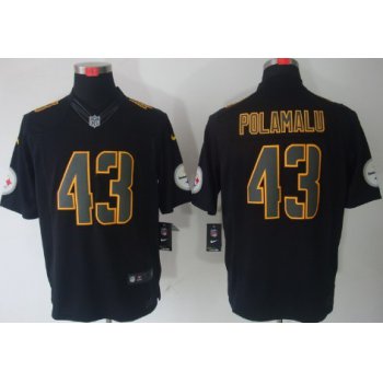 Nike Pittsburgh Steelers #43 Troy Polamalu Black Impact Limited Jersey