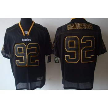 Nike Pittsburgh Steelers #92 James Harrison Lights Out Black Elite Jersey