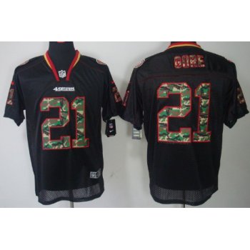 Nike San Francisco 49ers #21 Frank Gore Black With Camo Elite Jersey