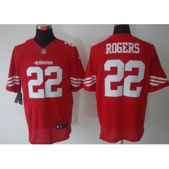 Nike San Francisco 49ers #22 Carlos Rogers Red Elite Jersey