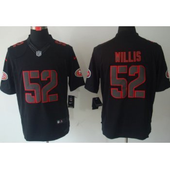 Nike San Francisco 49ers #52 Patrick Willis Black Impact Limited Jersey