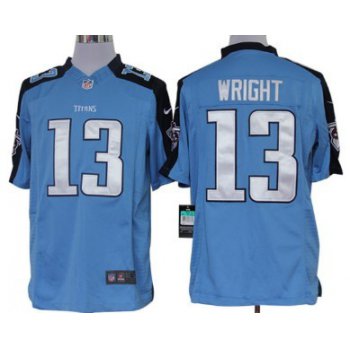 Nike Tennessee Titans #13 Kendall Wright Light Blue Limited Jersey