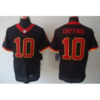 Nike Washington Redskins #10 Robert Griffin III Black Elite Jersey