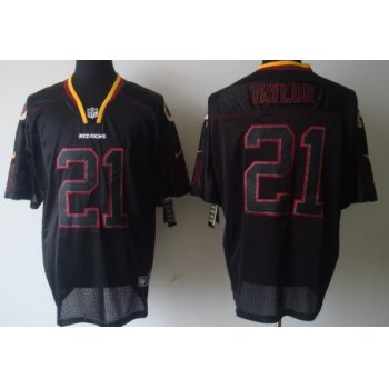 Nike Washington Redskins #21 Sean Taylor Lights Out Black Elite Jersey