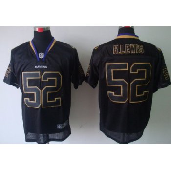 Nike Baltimore Ravens #52 Ray Lewis Lights Out Black Elite Jersey