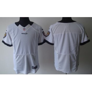 Nike Baltimore Ravens Blank White Elite Jersey