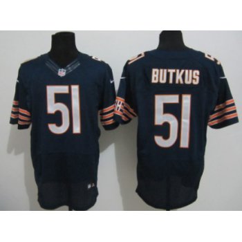 Nike Chicago Bears #51 Dick Butkus Blue Elite Jersey