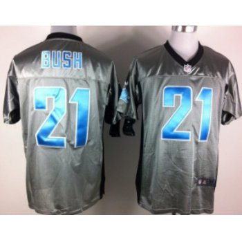 Nike Detroit Lions #21 Reggie Bush Gray Shadow Elite Jersey