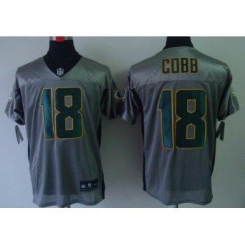 Nike Green Bay Packers #18 Randall Cobb Gray Shadow Elite Jersey