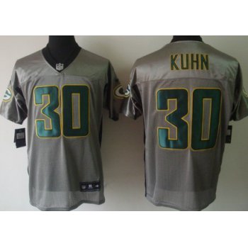 Nike Green Bay Packers #30 John Kuhn Gray Shadow Elite Jersey