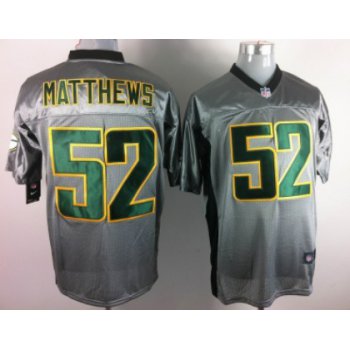 Nike Green Bay Packers #52 Clay Matthews Gray Shadow Elite Jersey