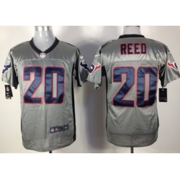 Nike Houston Texans #20 Ed Reed Gray Shadow Elite Jersey