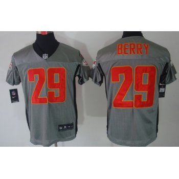 Nike Kansas City Chiefs #29 Eric Berry Gray Shadow Elite Jersey