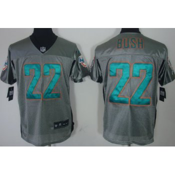 Nike Miami Dolphins #22 Reggie Bush Gray Shadow Elite Jersey