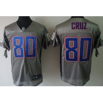 Nike New York Giants #80 Victor Cruz Gray Shadow Elite Jersey