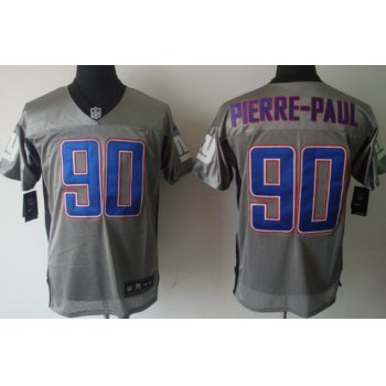 Nike New York Giants #90 Jason Pierre-Paul Gray Shadow Elite Jersey