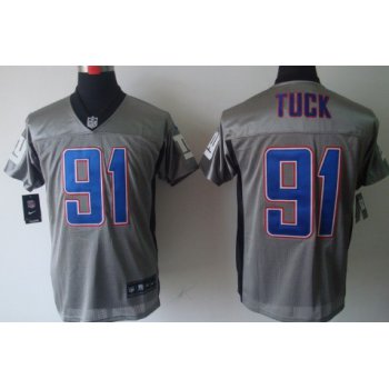 Nike New York Giants #91 Justin Tuck Gray Shadow Elite Jersey