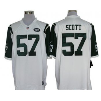 Nike New York Jets #57 Bart Scott White Limited Jersey