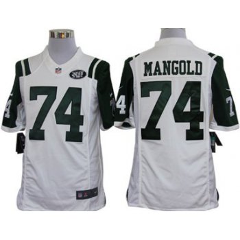 Nike New York Jets #74 Nick Mangold White Limited Jersey