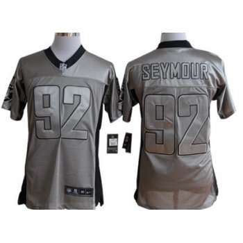 Nike Oakland Raiders #92 Richard Seymour Gray Shadow Elite Jersey