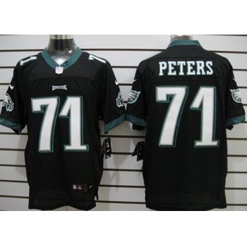 Nike Philadelphia Eagles #71 Jason Peters Black Elite Jersey