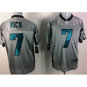 Nike Philadelphia Eagles #7 Michael Vick Gray Shadow Elite Jersey