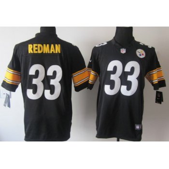 Nike Pittsburgh Steelers #33 Isaac Redman Black Limited Jersey