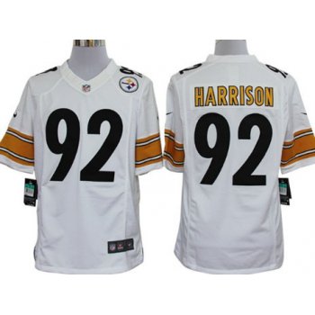 Nike Pittsburgh Steelers #92 James Harrison White Limited Jersey