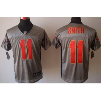 Nike San Francisco 49ers #11 Alex Smith Gray Shadow Elite Jersey