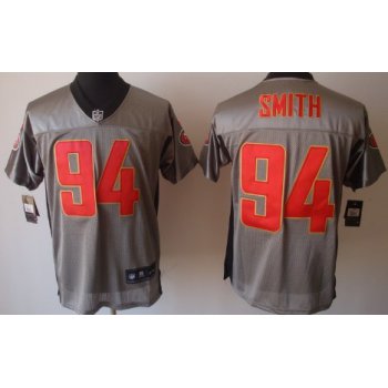 Nike San Francisco 49ers #94 Justin Smith Gray Shadow Elite Jersey