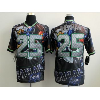 Nike Seattle Seahawks #25 Richard Sherman 2014 Fanatic Fashion Elite Jersey