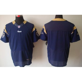 Nike St. Louis Rams Blank Navy Blue Elite Jersey