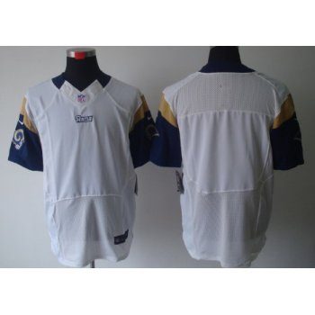 Nike St. Louis Rams Blank White Elite Jersey