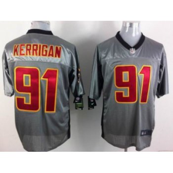 Nike Washington Redskins #91 Ryan Kerrigan Gray Shadow Elite Jersey