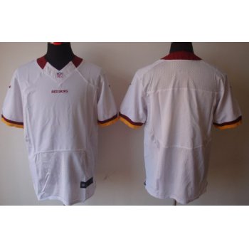 Nike Washington Redskins Blank White Elite Jersey