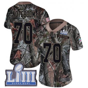 #70 Limited Joseph Noteboom Camo Nike NFL Women's Jersey Los Angeles Rams Rush Realtree Super Bowl LIII Bound