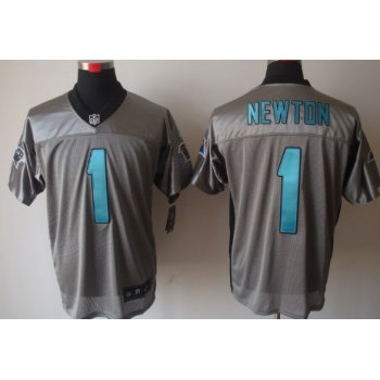 Nike Carolina Panthers #1 Cam Newton Gray Shadow Elite Jersey