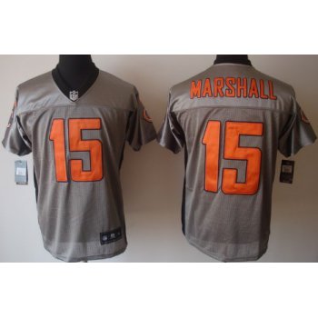 Nike Chicago Bears #15 Brandon Marshall Gray Shadow Elite Jersey