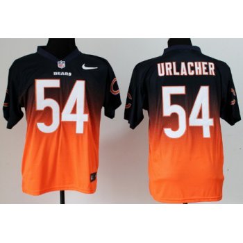 Nike Chicago Bears #54 Brian Urlacher Blue/Orange Fadeaway Elite Jersey