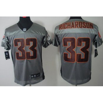 Nike Cleveland Browns #33 Trent Richardson Gray Shadow Elite Jersey