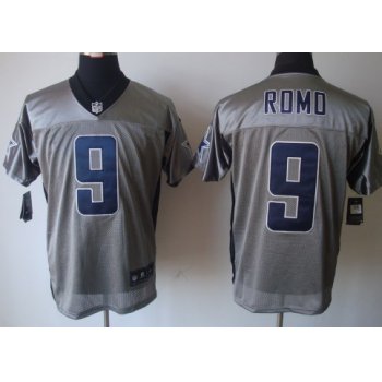 Nike Dallas Cowboys #9 Tony Romo Gray Shadow Elite Jersey