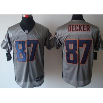 Nike Denver Broncos #87 Eric Decker Gray Shadow Elite Jersey