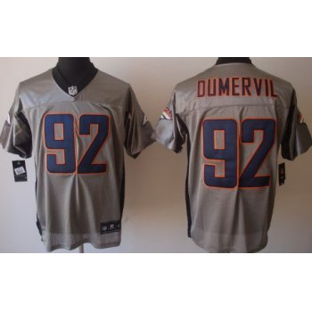 Nike Denver Broncos #92 Elvis Dumervil Gray Shadow Elite Jersey